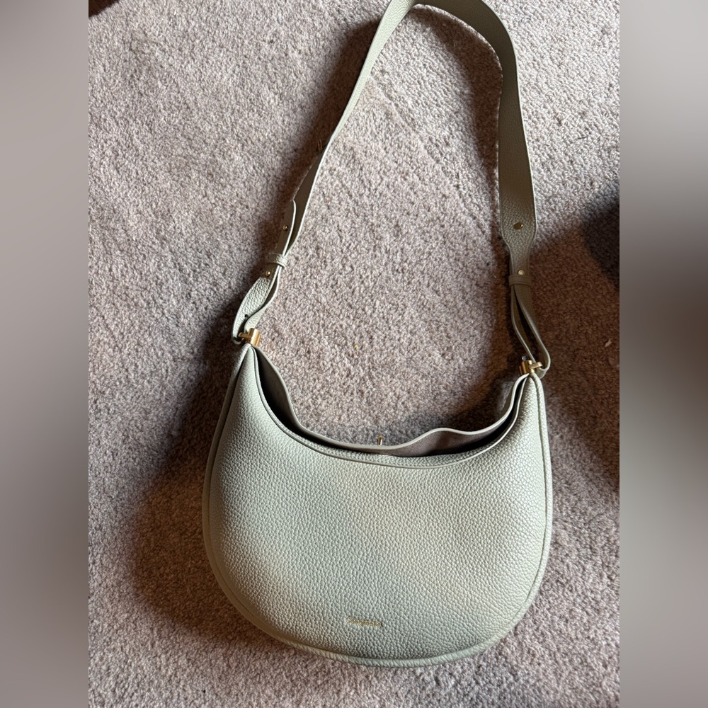 Songmont Luna Pebbled Leather Hobo Bag - Light Sage